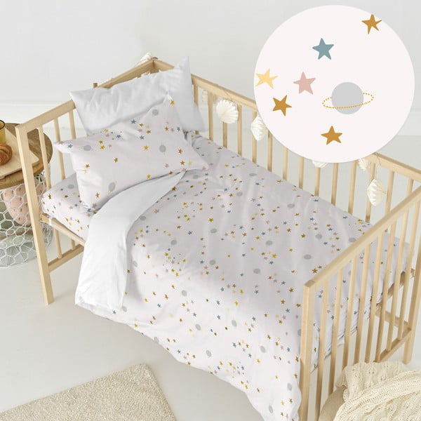 Pamučna dječja posteljina za dječji krevetić 100x120 cm Saturn – Happy Friday