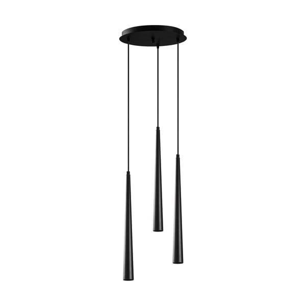 Crna viseća svjetiljka za 3 žarulje Opviq lights Uğur Drop
