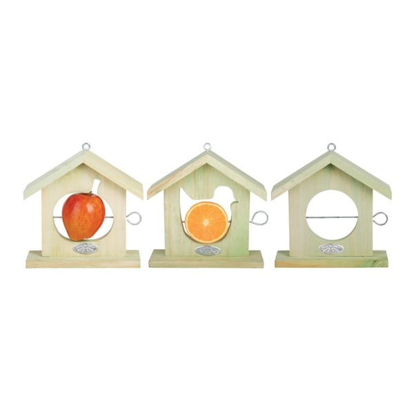 Set od 3 hranilice za ptice za pričvršćivanje jabuka Esschert Design, visina 20,2 cm