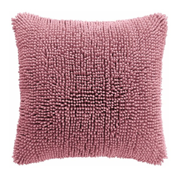 Ružičasta navlaka za jastuk Tiseco Home Studio Shaggy, 45 x 45 cm
