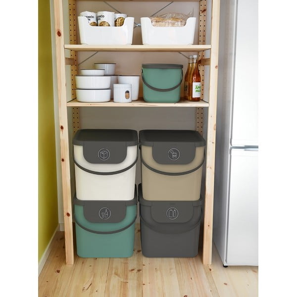 Kanta za sortirani otpad od reciklirane plastike 40 l Albula - Rotho-image-1