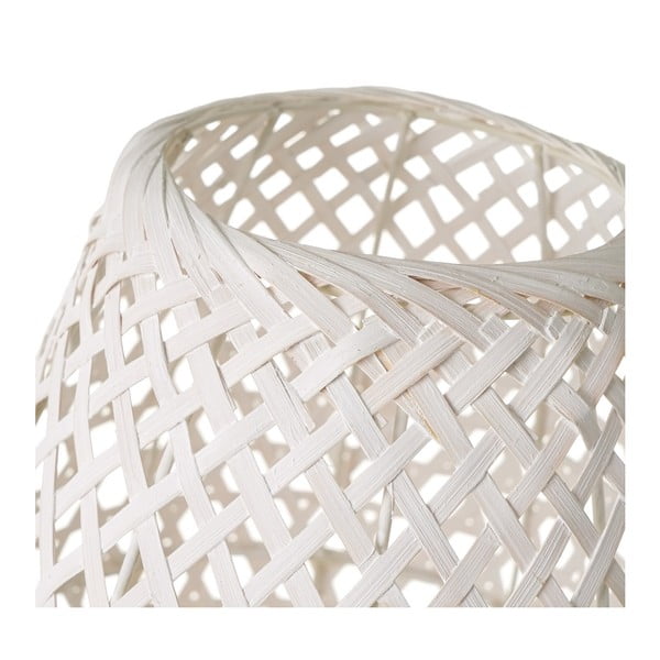 Bijela stolna lampa s bambusovim sjenilom (visina 36 cm) – Casa Selección-image-2