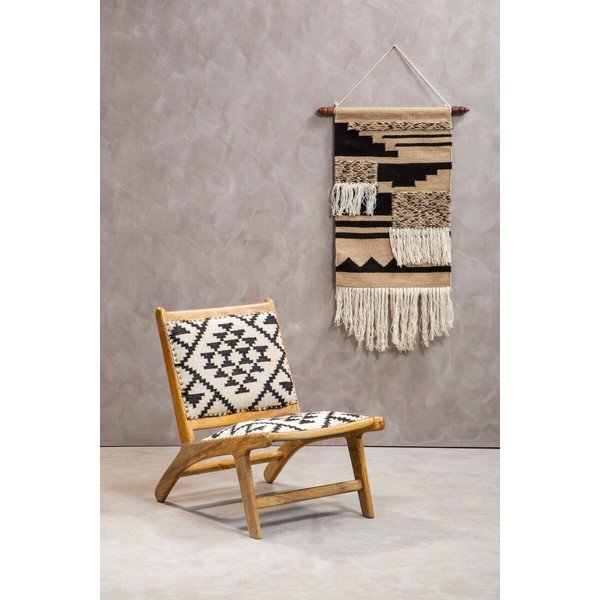 Crno-bijela/u prirodnoj boji fotelja Cefena – Premier Housewares-image-1