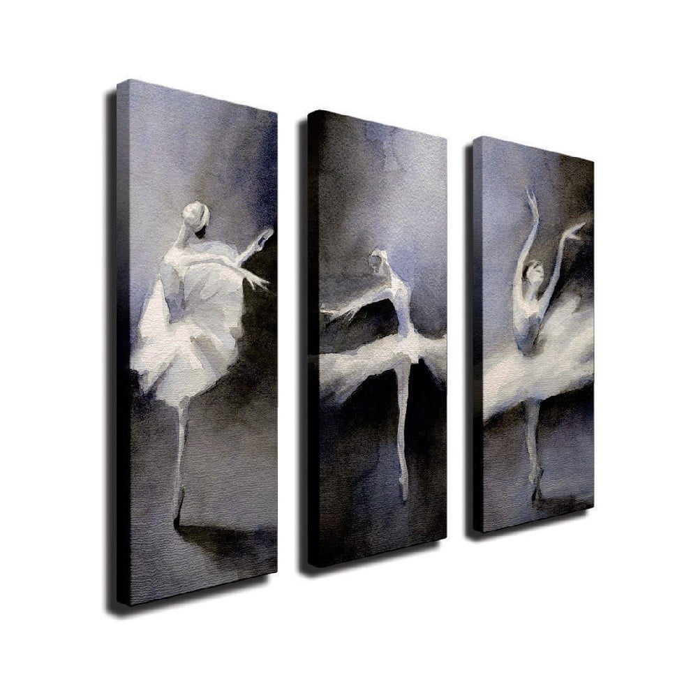 3-dijelna zidna slika na platnu Ballet