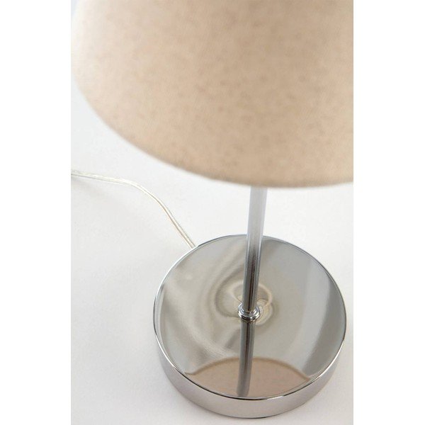 Bež/u sjajno srebrnoj boji tekstilna stolna lampa (visina 39 cm) Lasse – Jotex-image-4
