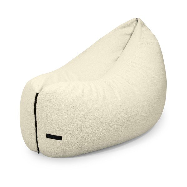 Krem vreća za sjedenje od bouclé tkanine Clip Clap 115 – SLOWDOWN