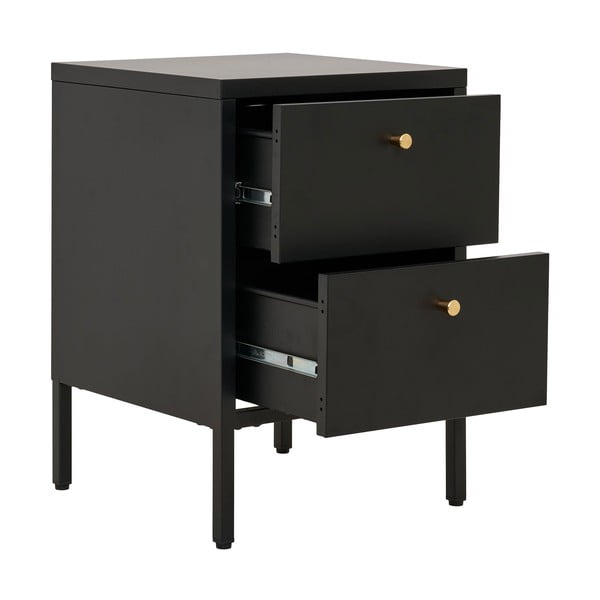 Crni metalni noćni ormarić Dalby – House Nordic-image-3