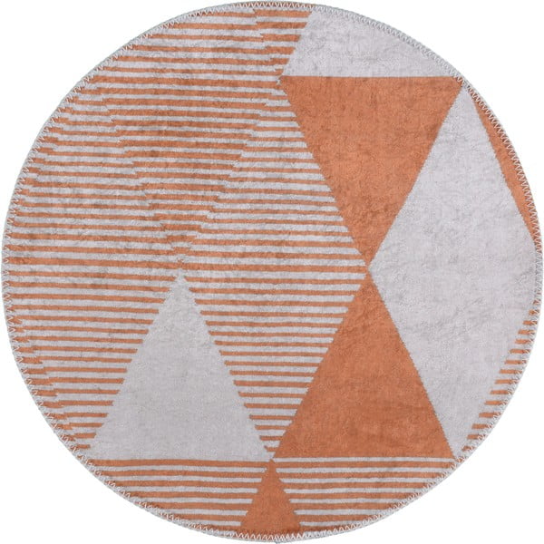 Narančasti perivi okrugli tepih ø 120 cm Yuvarlak – Vitaus