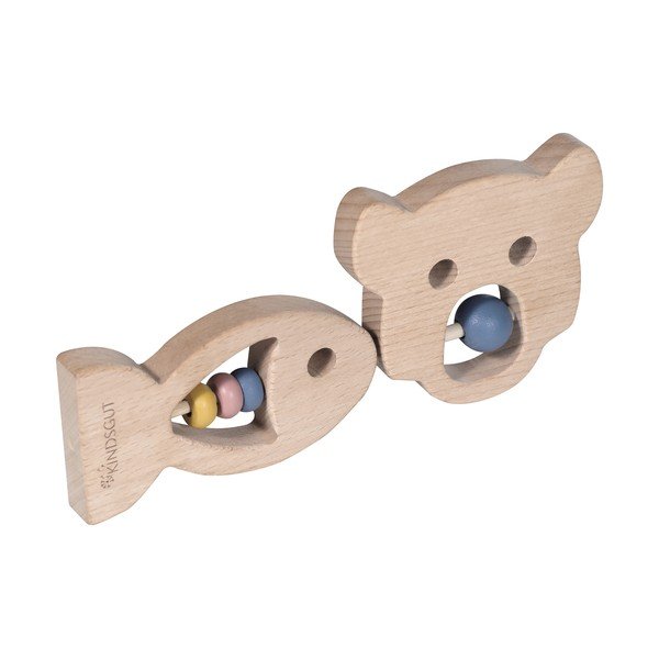 Set od 2 drvena hvataljke sa zvečkom Kindsgut Ring-image-2