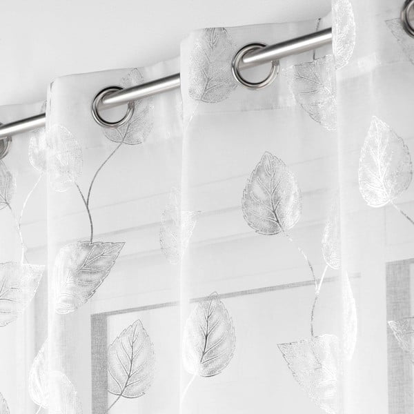 Bijela/u srebrnoj boji prozirna zavjesa 140x280 cm Edelia – douceur d'intérieur-image-1