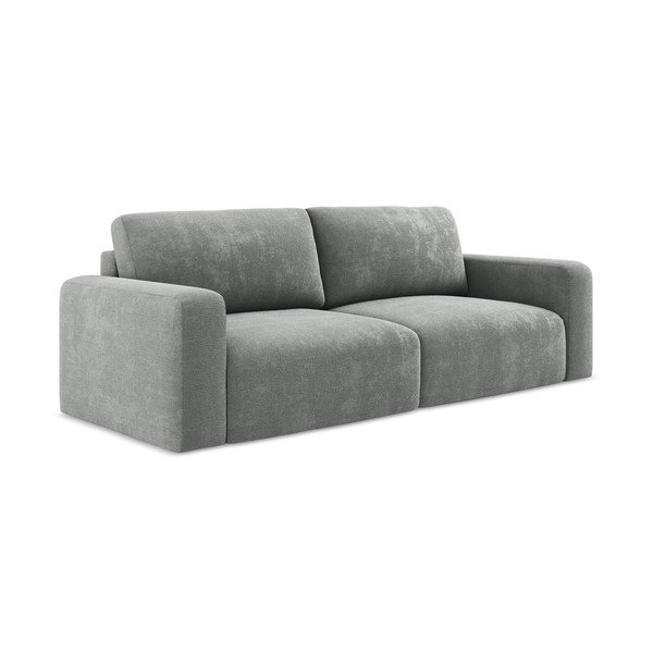 Siva sklopiva/s prostorom za odlaganje sofa od šenila 252 cm Kona – Makamii-image-2