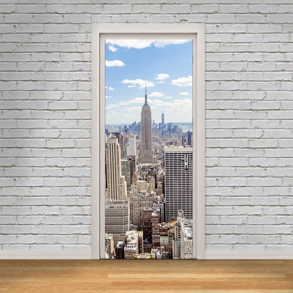 Ljepljiva naljepnica za vrata Ambiance New York View, 83 x 204 cm