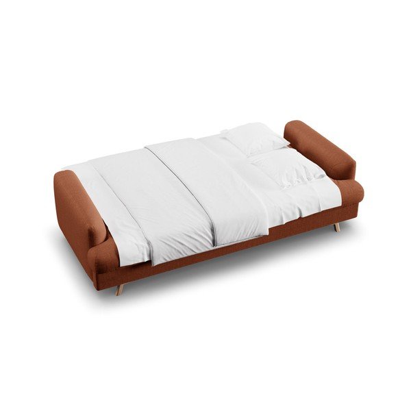 Sklopiva/s prostorom za odlaganje sofa boja terakote 233 cm Naomi – Micadoni -image-3