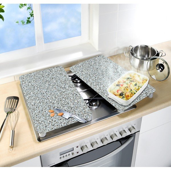 Set od 2 staklena poklopca za štednjak Wenko Granite, 52 x 30 cm-image-4