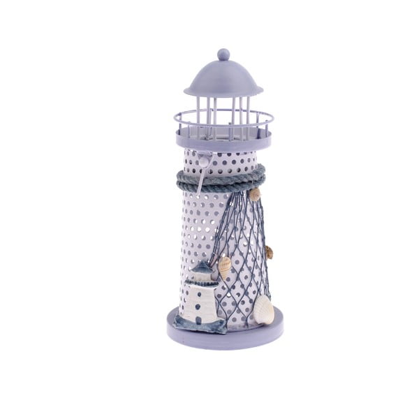 Svijećnjak svijetlo ljubičasti Dakls Lighthouse, visina 18,5 cm