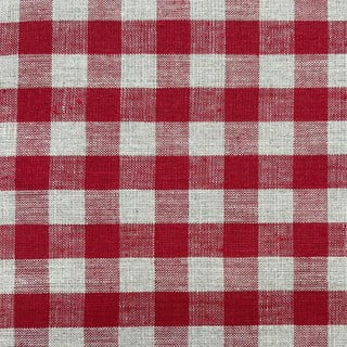 Crvena lanena okrugla prostirka za ispod božićnog drvca ø 125 cm Red Gingham – Linen Tales