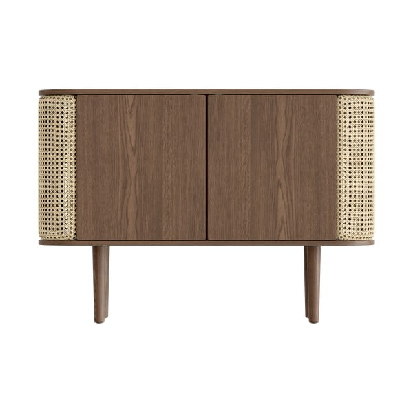 Smeđa/u prirodnoj boji niska komoda u dekoru hrasta 109x75 cm Treasures – UMAGE-image-3