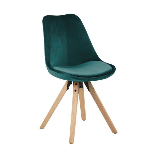 Set s dvije zeleno-plave stolice za blagovaonicu Actona Dima Velvet