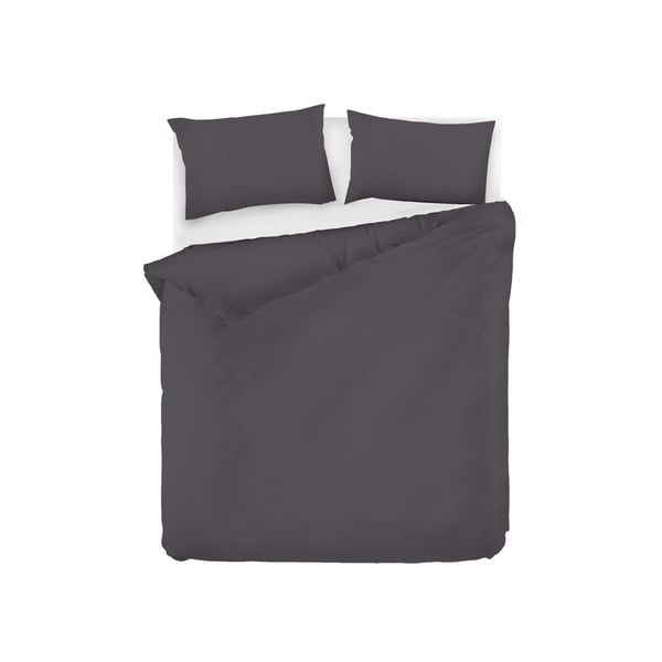 Antracitno siva pamučna posteljina za krevet za jednu osobu 140x200 cm Fresh Color – Mijolnir