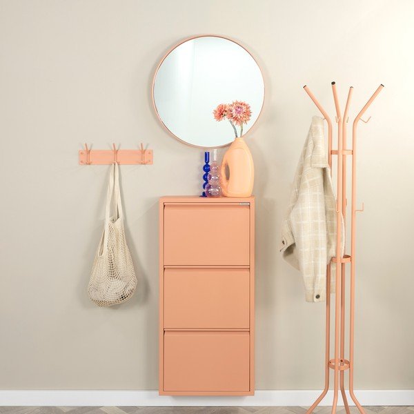 Metalna zidna vješalica u boji lososa 40 cm Fusion – Spinder Design-image-1