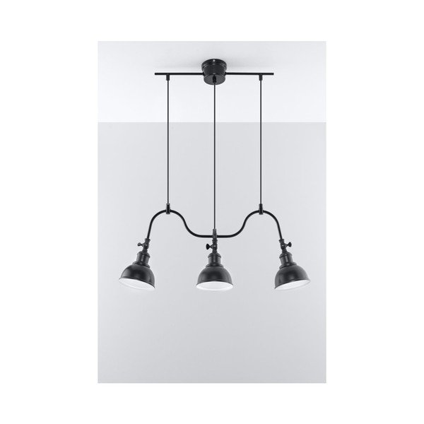 Crna stropna lampa Sollux Isola 3-image-1