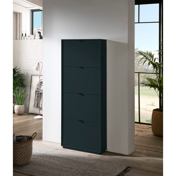 Benzinsko-plavi ormar za cipele s 4 ladicama Marckeric Luka-image-1