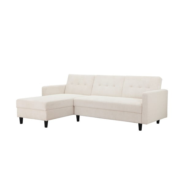 Bijela sklopiva kutna garnitura od samta Hartford – Støraa