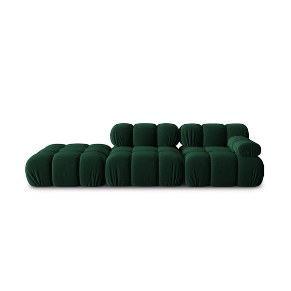 Zelena baršunasta sofa 282 cm Bellis – Micadoni Home