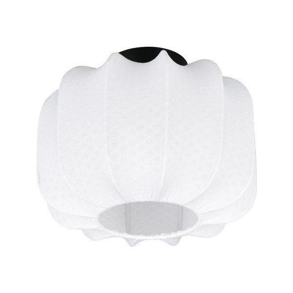 Bijela metalna stropna svjetiljka s tekstilnim sjenilom ø 25 cm Madleine – Reality