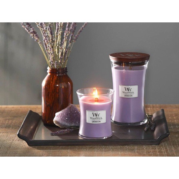 Mirisna svijeća Woodwick Lavender Spa, vrijeme gorenja 55 sati-image-1