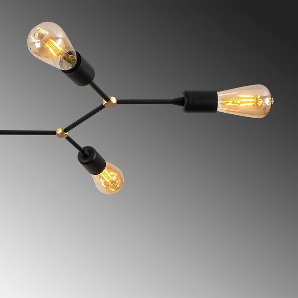 Crna stropna svjetiljka 48x95 cm Sparrow – Opviq lights-image-4