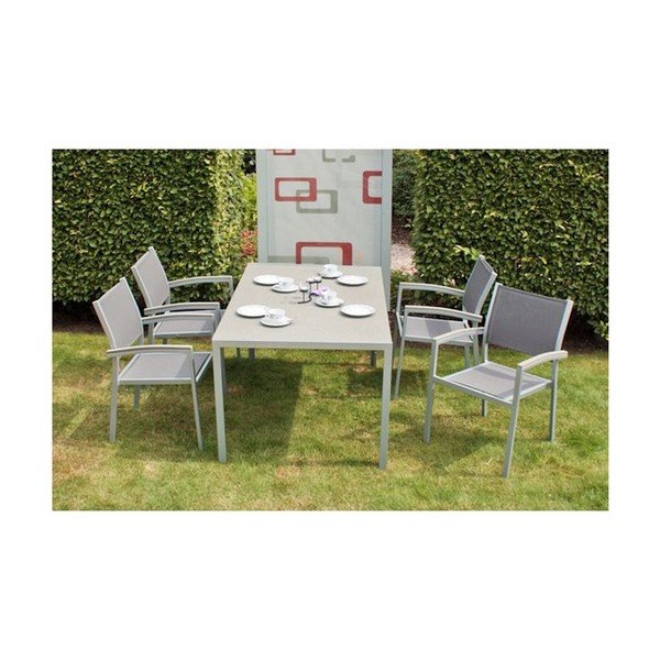 Siva vrtna fotelja Grace – Garden Pleasure-image-1