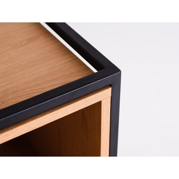 Crna komoda u dekoru hrasta 88x60 cm Skap - CustomForm-image-2