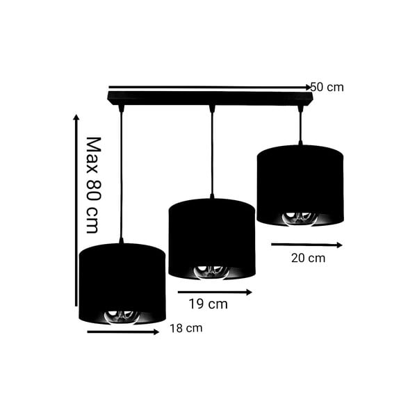 Crno-plava visilica 50x80 cm 3 - Magenta Home-image-1