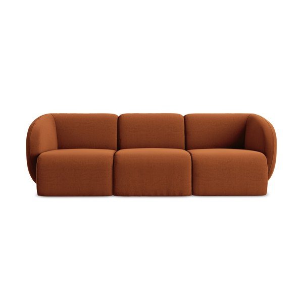 Baršunasti sofa boja terakote 244 cm Lani – Makamii