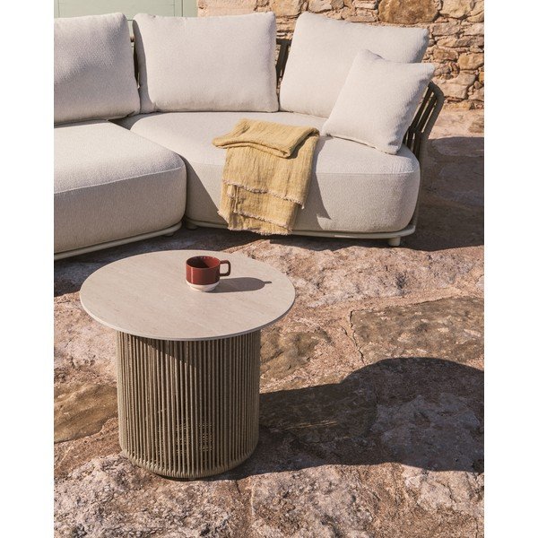 Metalni okrugao vrtni stolić ø 55 cm Orosei – Kave Home-image-1