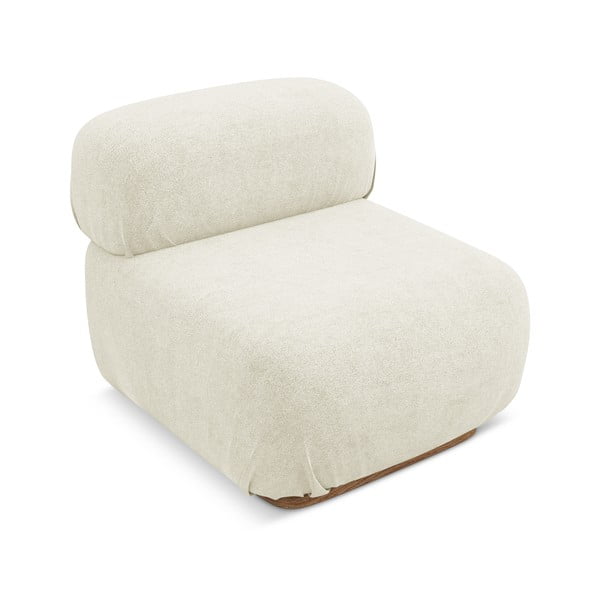 Krem modularna sjedeća garnitura od bouclé tkanine Ailani – Makamii-image-1