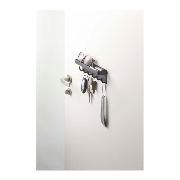 Crni stalak za kapute s policom za ključeve YAMAZAKI Smart-image-4