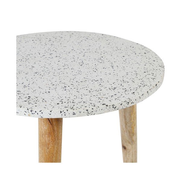 Okrugli pomoćni stol s teraco pločom ø 42 cm Terrazzo - Jardin d'Ulysse-image-4