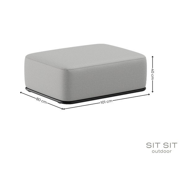 Svijetlo sivi vrtni tabure Straw – Sit Sit-image-4