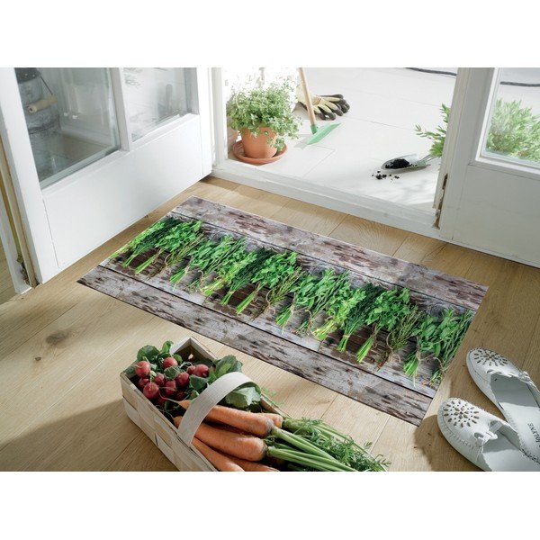 Smeđe-zelena tepih staza Floorita Aromatica, 58 x 240 cm-image-1
