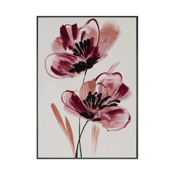 Tiskana slika s okvirom/na platnu 70x100 cm Burgundy Blooms – Styler