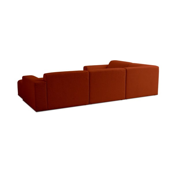 Ciglasta kutna garnitura od bouclé tkanine (u obliku slova "U") Roxy – Scandic-image-2