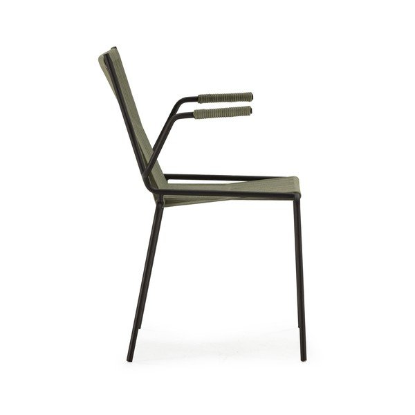 Zelene metalne blagovaonske stolice u setu s naslonima za ruke/sklopive 2 kom Emily – Marckeric-image-4