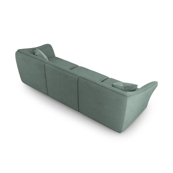 Tirkizna sofa od bouclé tkanine 292 cm Tokyo – Cosmopolitan Design-image-2