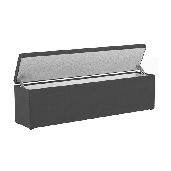 Tamno sivi otoman s prostorom za odlaganje Cosmopolitan Design LA, 160 x 47 cm-image-2