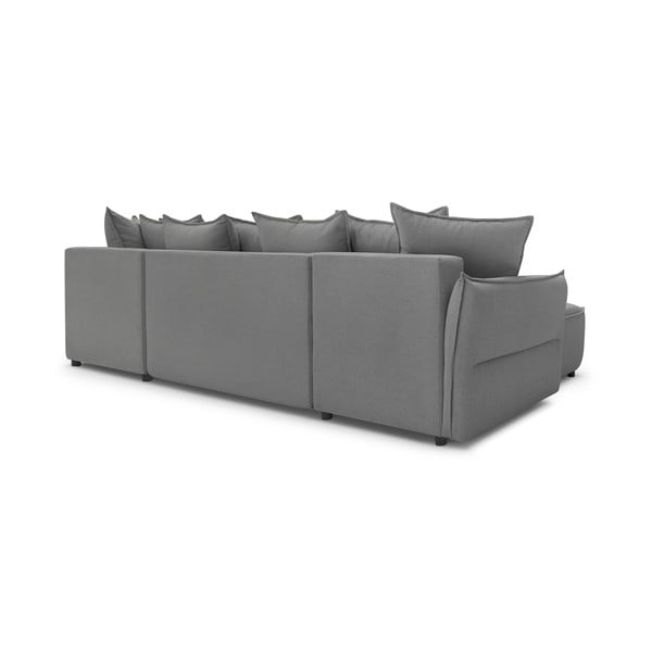 Svijetlo siva sklopiva kutna garnitura (s desnim kutom) Leon – Bobochic Paris-image-3