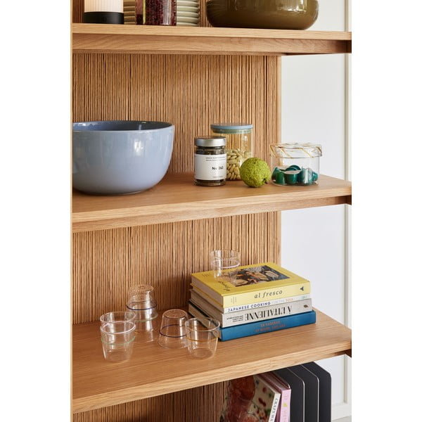 Biblioteka u dekoru hrasta u prirodnoj boji 75x162 cm Heritage – Hübsch-image-3