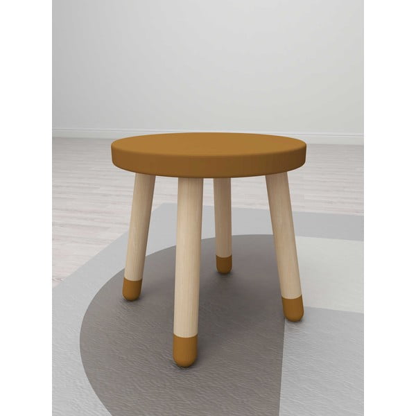 Senf žuta dječja stolica Flexa Dots, ø 30 cm-image-1