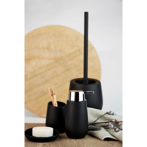 Mat crna keramička WC četka Badi – Wenko-image-2
